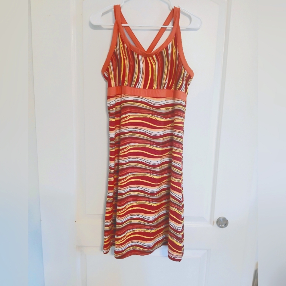Royal Robbins Red and Yellow  Midi Sundress